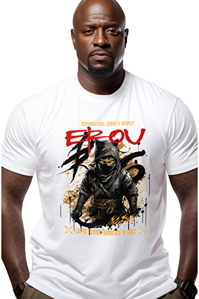 StoryGift Romania Tricou Barbati Erou - Personalitate, Curaj Si Respect Cu Im...