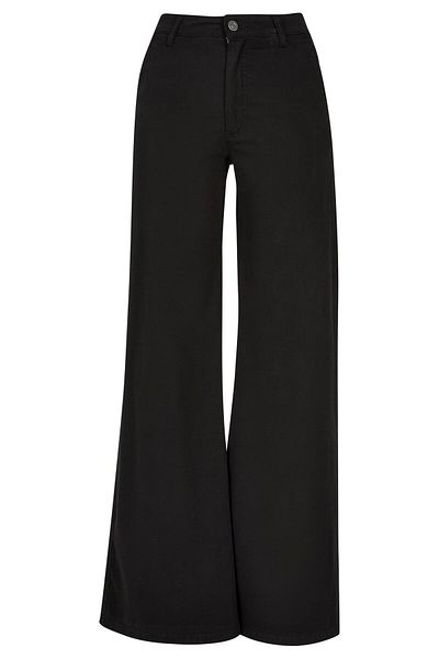 Urban Classics Damen Ladies High Waist Wide Leg Chino Pants