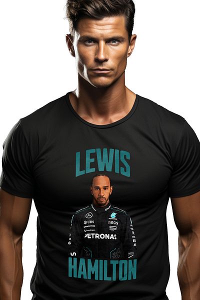 StoryGift Romania Tricou Barbati Lewis Hamilton Cursa Profesionista Formula 1 Viteza Cu Imprimeu Pe Fata, 10stg