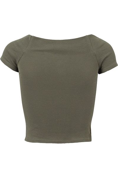 Urban Classics Damen Ladies Off Shoulder Rib Tee