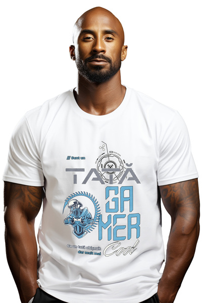 StoryGift Romania Tricou Barbati Tata Gamer Cel Mai Cool Familie Joc Video Cu...