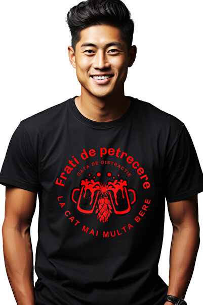 StoryGift Romania Tricou Barbati Frati De Petrecere Gata De Distractie Bere, ...