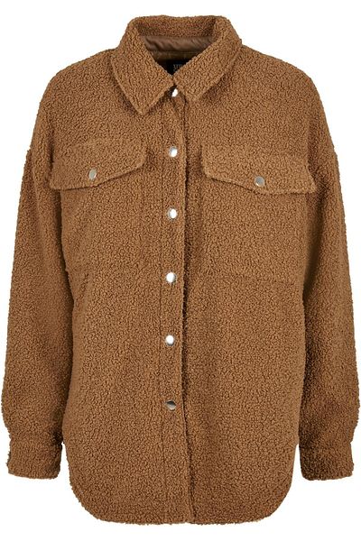 Urban Classics Damen Ladies Sherpa Overshirt