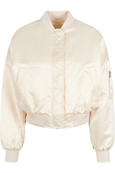 Urban Classics Damen Kurze, übergroße Bomberjacke aus Satin