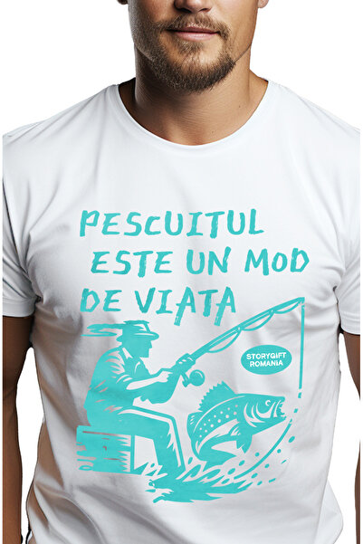 StoryGift Romania Tricou Barbati Om Ce Prinde Peste Pescuitul Este Un Mod De ...