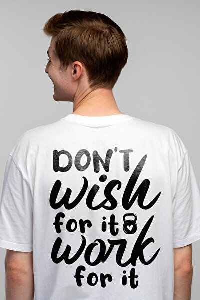 StoryGift Romania Tricou Barbati Cu Mesajul In Engleza "don't Wish For It, Wo...