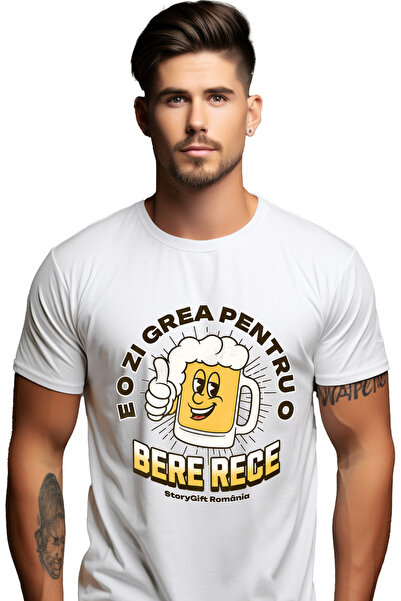 StoryGift Romania Tricou Barbati E O Zi Grea Pentru O Bere Rece Halba Zambet ...