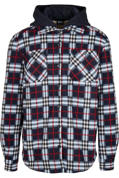 Urban Classics Herren-Overshirt aus Polarfleece mit Kapuze