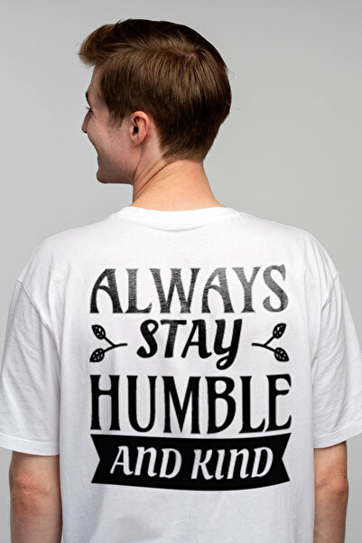 StoryGift Romania Tricou Barbati Cu Mesajul In Engleza "always Stay Humble An...