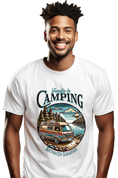 StoryGift Romania Men's T-Shirt Family Camping Fun Guaranteed Mountain with F...