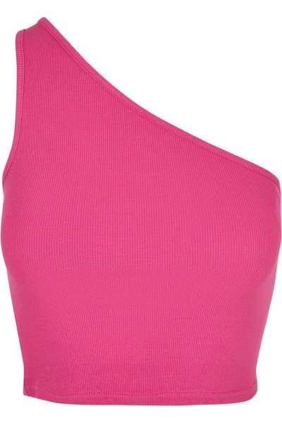 Urban Classics Damen Ladies Cropped Asymmetric Top