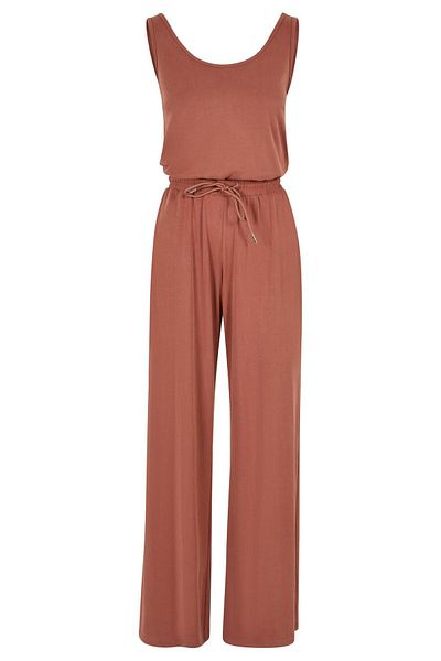 Urban Classics Damen Jumpsuit mit langen Ärmeln aus Modal