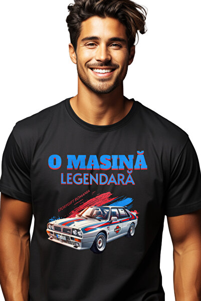 StoryGift Romania Tricou Barbati O Masina Legendara Iubitorii De Viteza Adren...