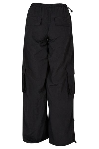 Urban Classics Damen Ladies Wide Crinkle Nylon Cargo Pants