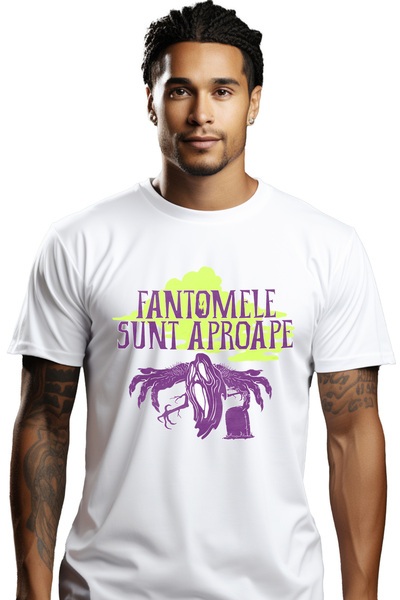 StoryGift Romania Tricou Barbati Fantomele Sunt Aproape De Tine H4allowen Hor...