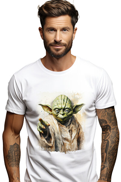 StoryGift Romania Tricou Barbati Cu Yoda, Star Wars, Personaj Fictiv, Sci Fi,...