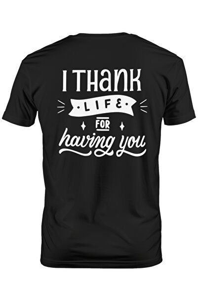 StoryGift Romania Men's T-shirt With The Message In English "i Thank Life For...