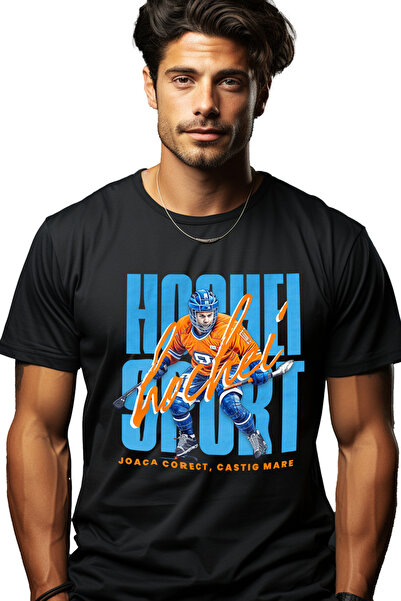 StoryGift Romania Tricou Barbati Hochei Sport Joaca Corect Castiga Mare Cu Im...