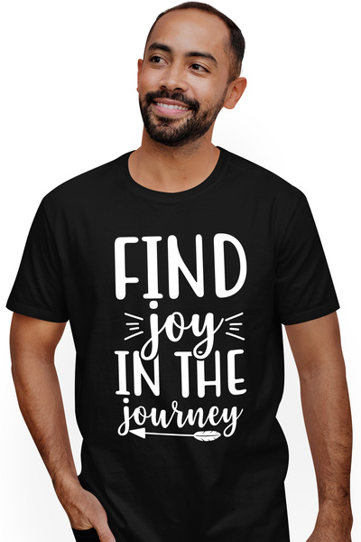 StoryGift Romania Tricou Barbati Cu Mesaj Motivational "find Joy In The Journ...