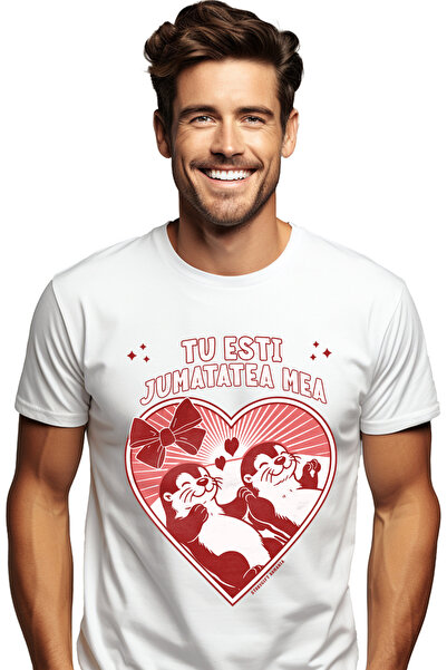 StoryGift Romania Ανδρικό T-shirt, με στάμπα  "Δύο φώκιες ερωτευμένες " και  ...