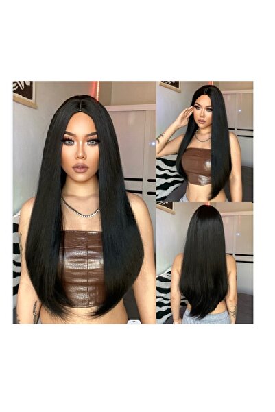 animis beauty Peruca lunga Neagra, fara breton, fibra sintetica cu aspect nat...