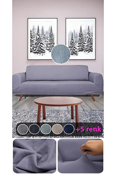 zilale ZİLALE bal petek desenlı Koltuk Örtüsü Esnek Ve Lastikli Bağlamalı Çekyat Ve Kanepe Kılıfı