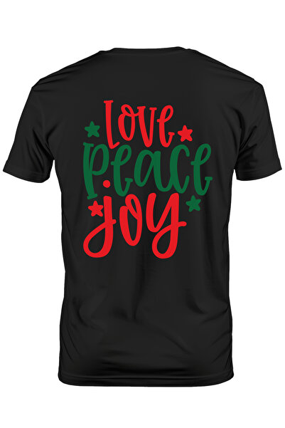 StoryGift Romania Tricou Barbati Cu Mesajul Motivational Love Peace Joy, Crac...