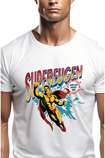 StoryGift Romania Tricou Barbati Super Eugen, Supererou Sunt Aici Pentru Tine...