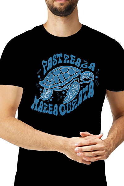 StoryGift Romania Tricou Barbati Pastreaza Marea Curata Poluare Broasca Testo...