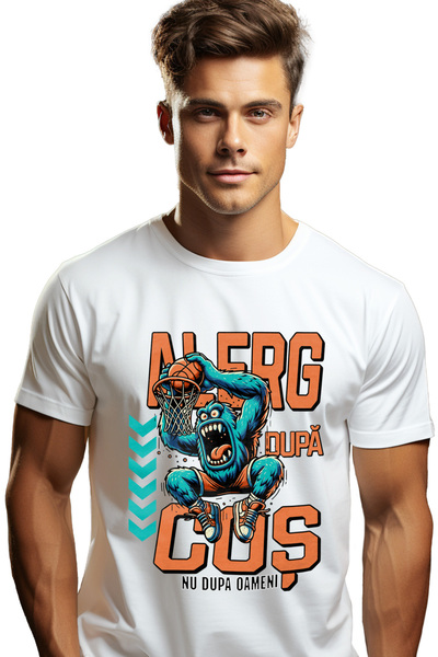 StoryGift Romania Tricou Barbati Monstru Jucand Baschet Iubitorii De Baschet ...