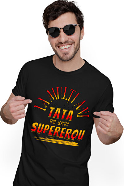 StoryGift Romania Tricou Barbati La Multi Ani. Tata, Tu Esti Supererou Famili...