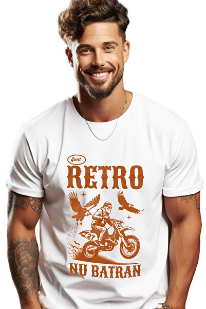 StoryGift Romania Tricou Barbati Sunt Retro Nu Batran Barbat Pe Motor Bunic C...