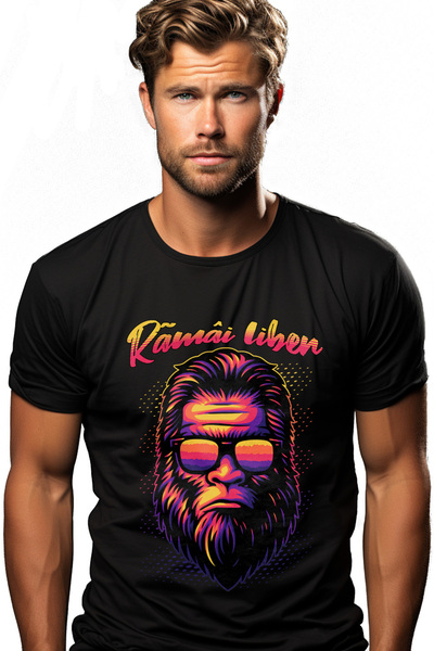 StoryGift Romania Tricou Barbati Gorila Cu Ochelari De Soare Rãmâi Liber Cu I...