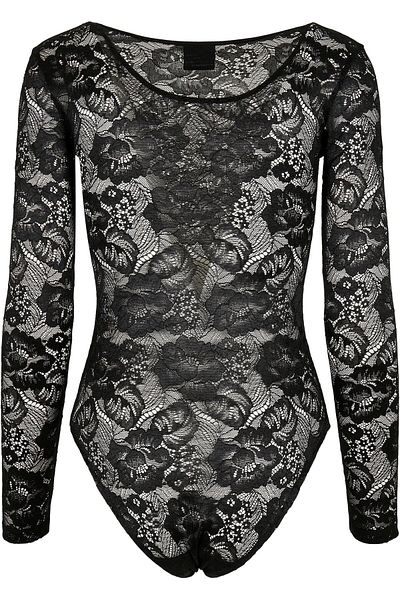 Urban Classics Damen Ladies Lace Longsleeve Body
