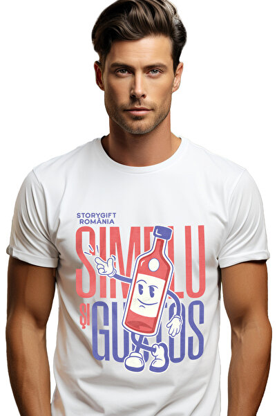 StoryGift Romania Tricou Barbati Simplu Si Gustos Suc De Fructe Energie Sanat...