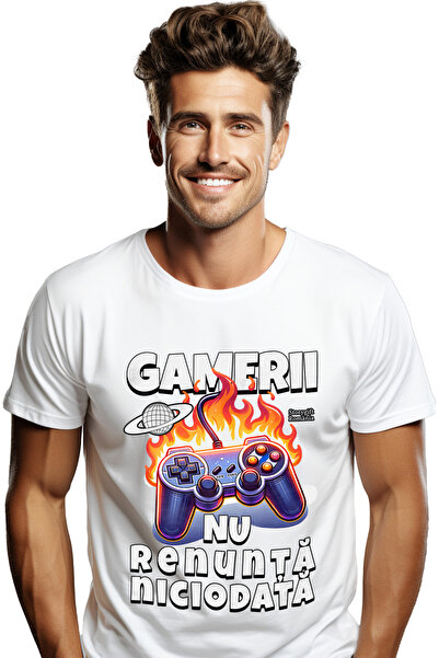 StoryGift Romania Tricou Barbati Maneta Joc Video Gamerii Nu Renunta Niciodat...