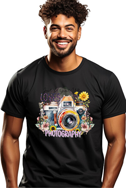 StoryGift Romania Tricou Barbati Cu Mesajul "just A Girl Who Loves Photograph...
