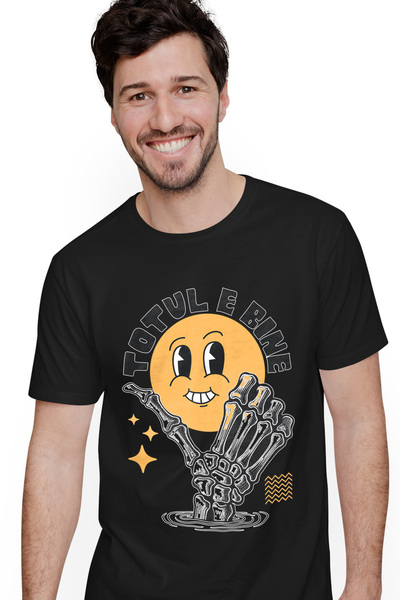 StoryGift Romania Tricou Barbati Mesaj Motivational Soare In Mana Unui Schele...