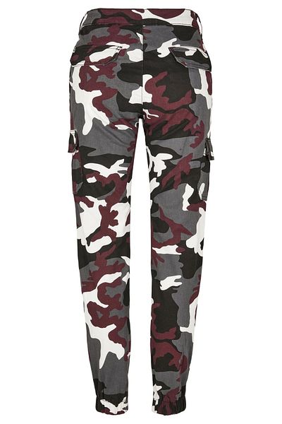 Urban Classics Damen Ladies High Waist Camo Cargo Pants