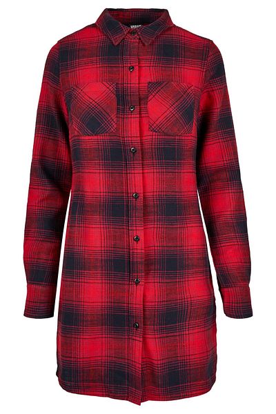 Urban Classics Damen Ladies Check Shirt Dress