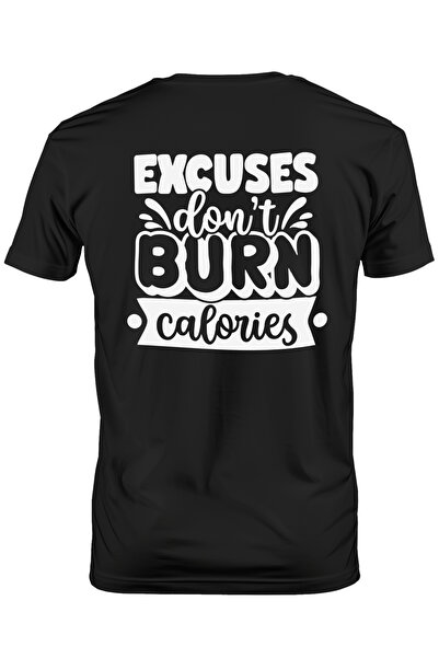 StoryGift Romania Tricou Barbati cu mesajul "Scuzele nu ard caloriile" - slab...