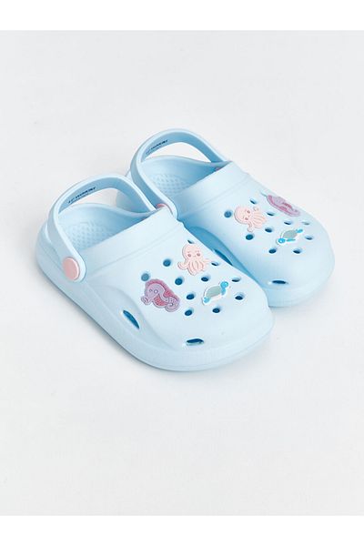 LC Waikiki Blue Printed Girl's Beach Slippers