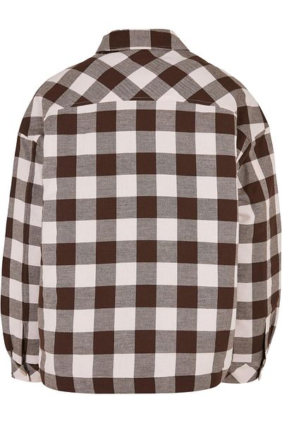 Urban Classics Damen Ladies Flanell Padded Overshirt