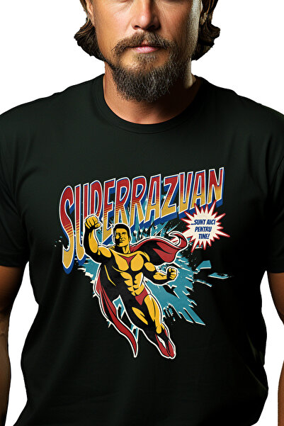 StoryGift Romania Tricou Barbati Super Razvan, Supererou Sunt Aici Pentru Tin...
