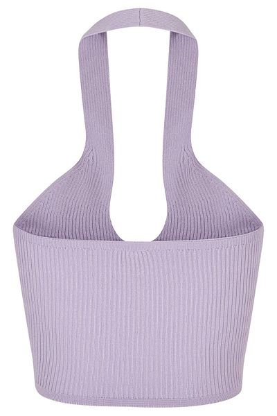 Urban Classics Damen Ladies Rib Knit Crossed Neckholder Top