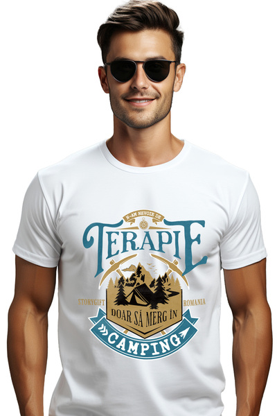 StoryGift Romania Tricou Barbati N-am Nevoie De Terapie Doar Sa Merg In Campi...