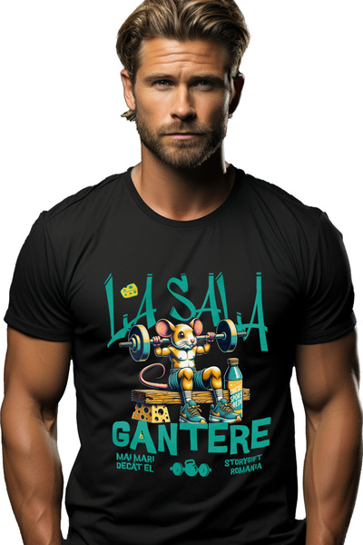 StoryGift Romania Tricou Barbati Hamster La Sala Cu Six-pack, Iubitorii De Sp...