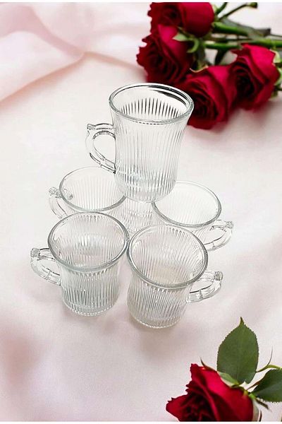 ÇEÇEN HOME (6 قطع) أكواب الشاي والقهوة بيد
