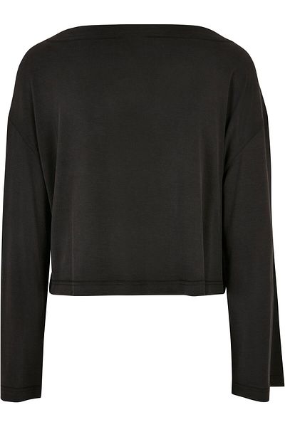 Urban Classics Damen Ladies Short Modal Bateau Necklinie Longsleeve