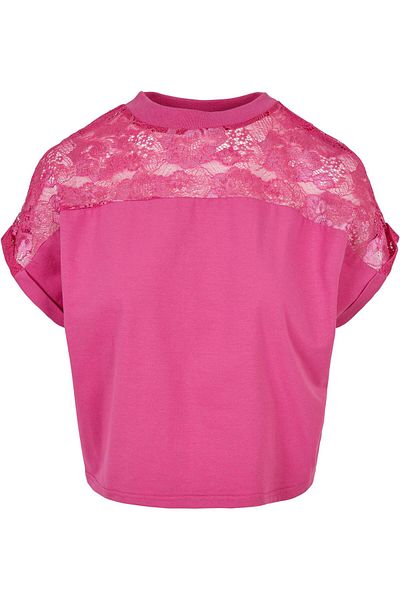 Urban Classics Damen Ladies Short Oversized Lace Tee